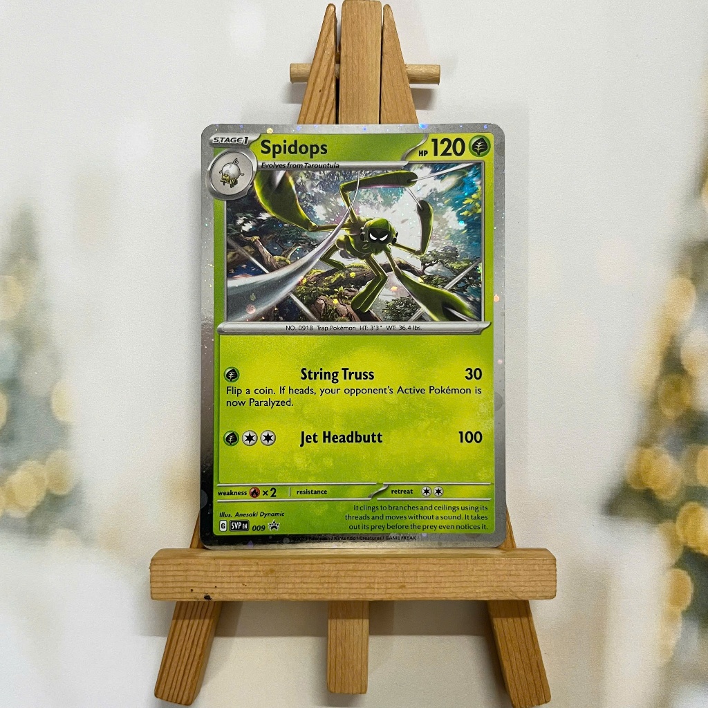 Thẻ hình Pokemon Spidops SVP009 - Lá bài lẻ Scarlet & Violet Holo Promo tiếng Anh chính hãng