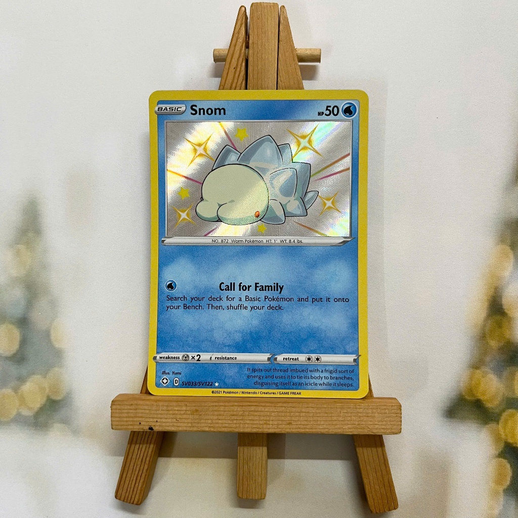 Thẻ hình Pokemon Snom SV33/SV122 - Lá bài lẻ Shining Fates Shiny Rare tiếng Anh chính hãng