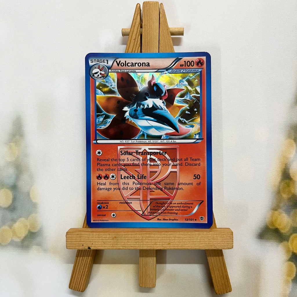 Thẻ hình Pokemon Volcarona 13/101 - Lá bài lẻ XY Plasma Blast Rare tiếng Anh chính hãng