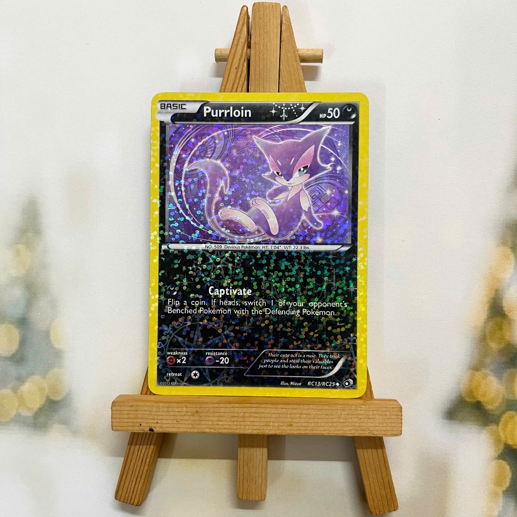 Thẻ hình Pokemon Purrloin RC13/RC25 - Lá bài Legendary Treasures Radiant Collection Reverse Holo tiếng Anh chính hãng