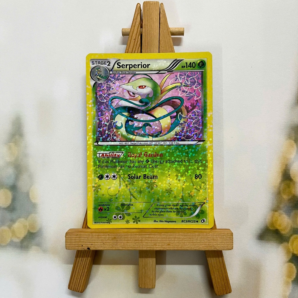 Thẻ hình Pokemon Serperior RC3/RC25 - Lá bài Legendary Treasures Radiant Collection Reverse Holo tiếng Anh chính hãng