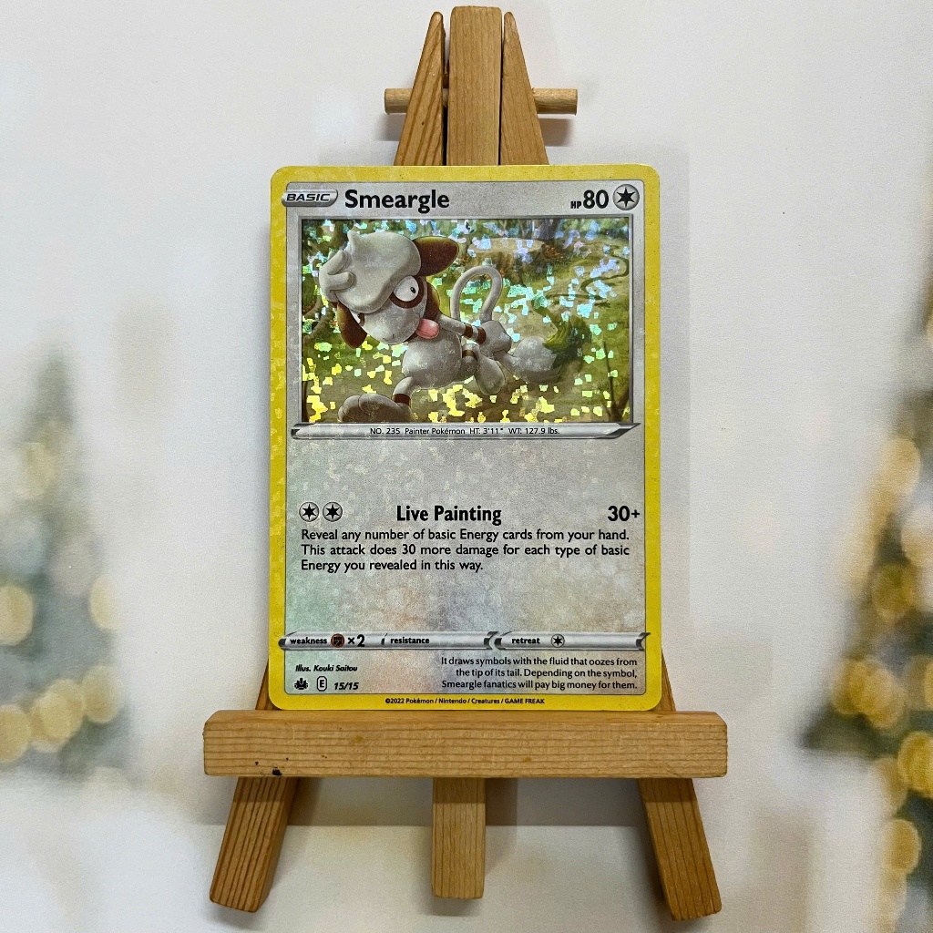Thẻ hình Pokemon Smeargle 15/15 - Lá bài lẻ 2022 McDonald's Holo Promo tiếng Anh chính hãng