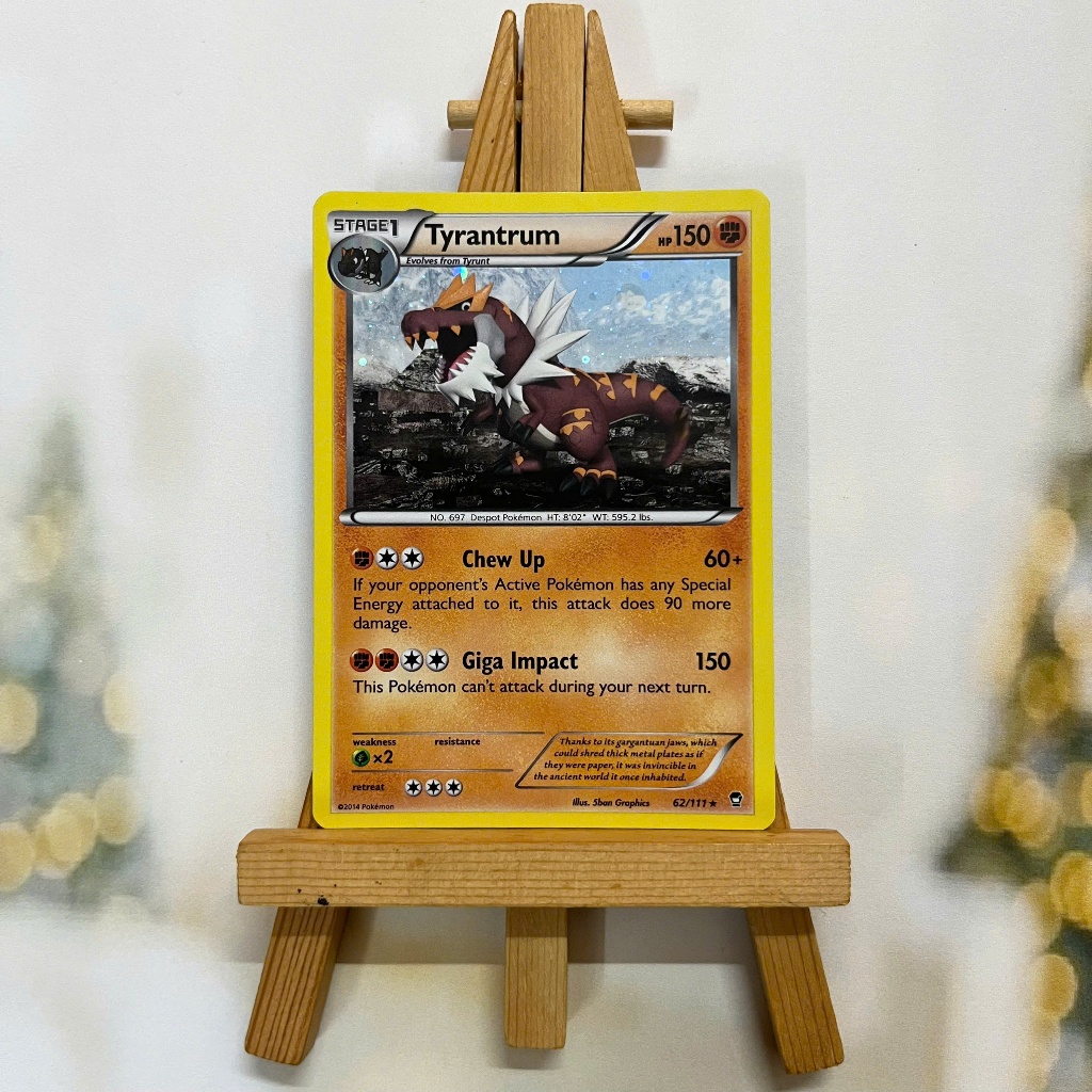 Thẻ hình Pokemon Tyrantrum 62/111 - Lá bài lẻ XY: Furious Fists Rare tiếng Anh chính hãng