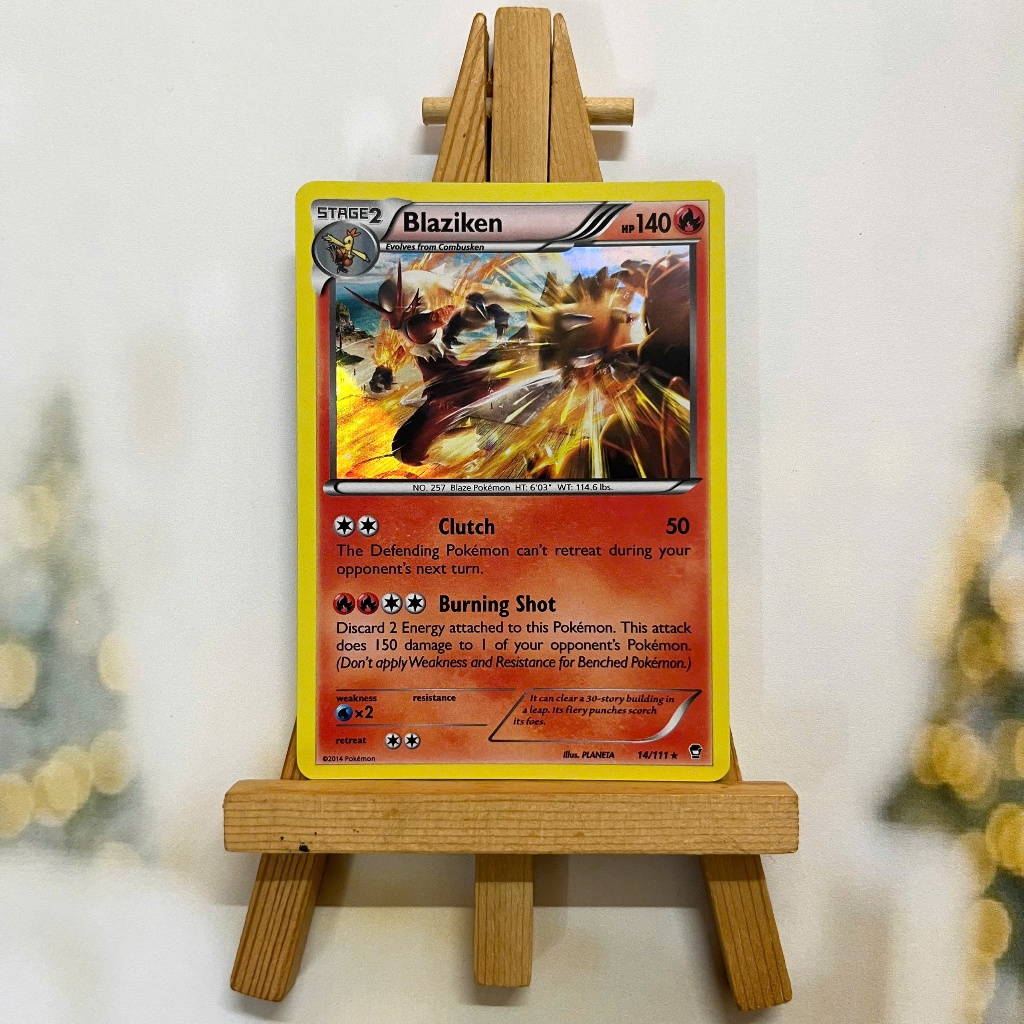 Thẻ hình Pokemon Blaziken 14/111 - Lá bài lẻ XY: Furious Fists Holo Rare tiếng Anh chính hãng