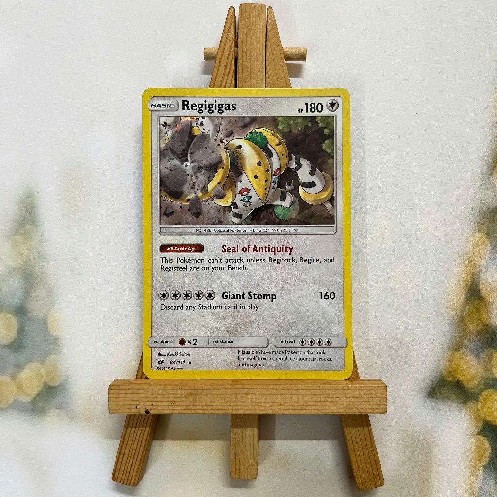 Thẻ hình Pokemon Regigigas 84/111 - Lá bài lẻ Crimson Invasion Holo Rare tiếng Anh chính hãng