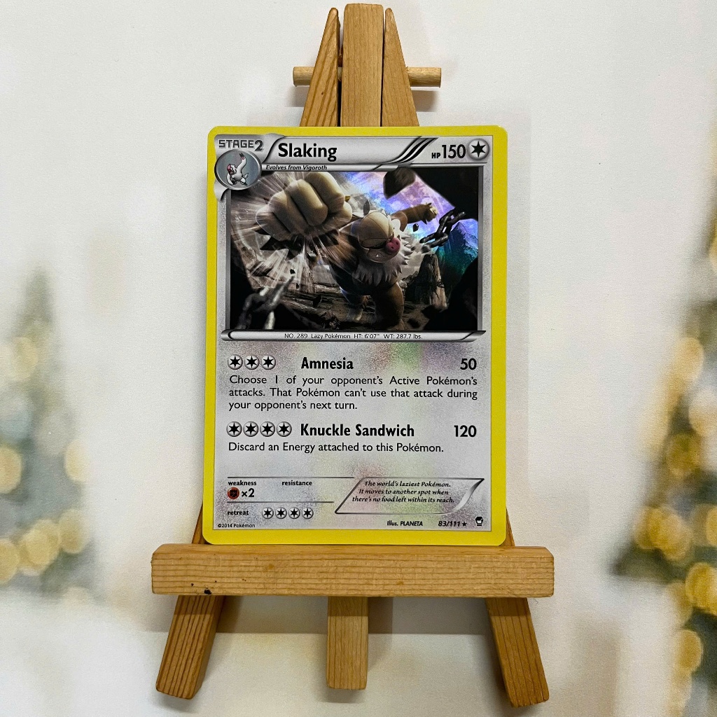 Thẻ hình Pokemon Slaking 83/111 - Lá bài lẻ XY Furious Fists Holo Rare tiếng Anh chính hãng