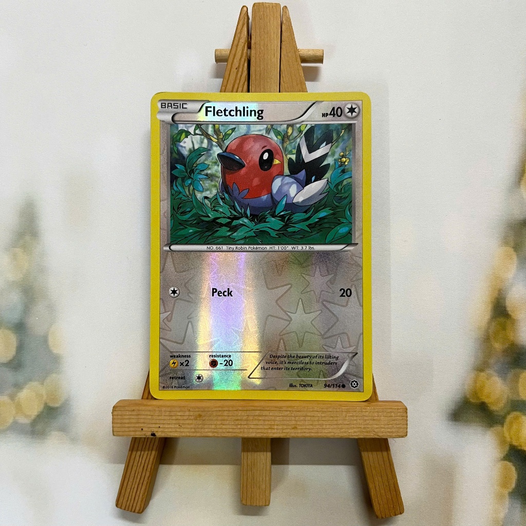 Thẻ hình Pokemon Fletchling 94/114 - Lá bài lẻ XY Steam Siege Common Reverse Holo tiếng Anh chính hãng