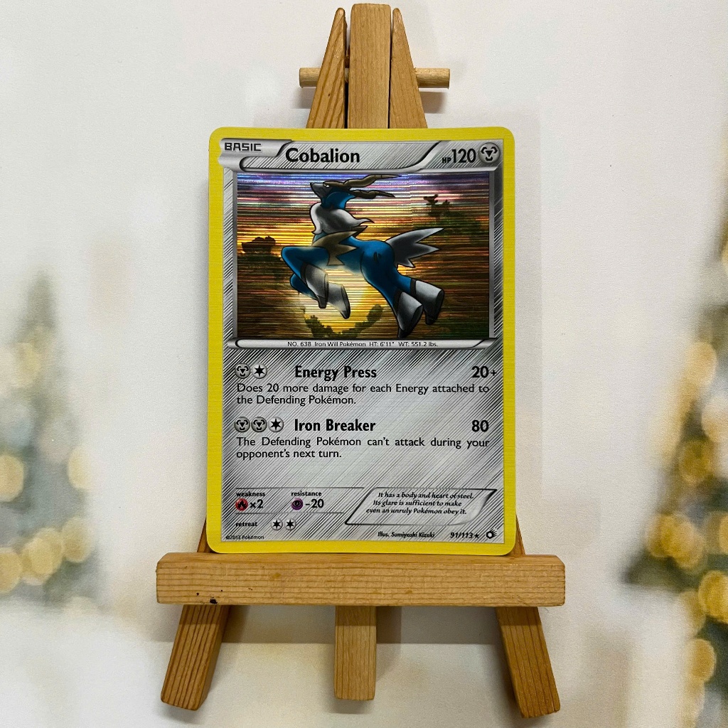 Thẻ hình Pokemon Cobalion 91/113 - Lá bài lẻ Legendary Treasures Holo Rare tiếng Anh chính hãng
