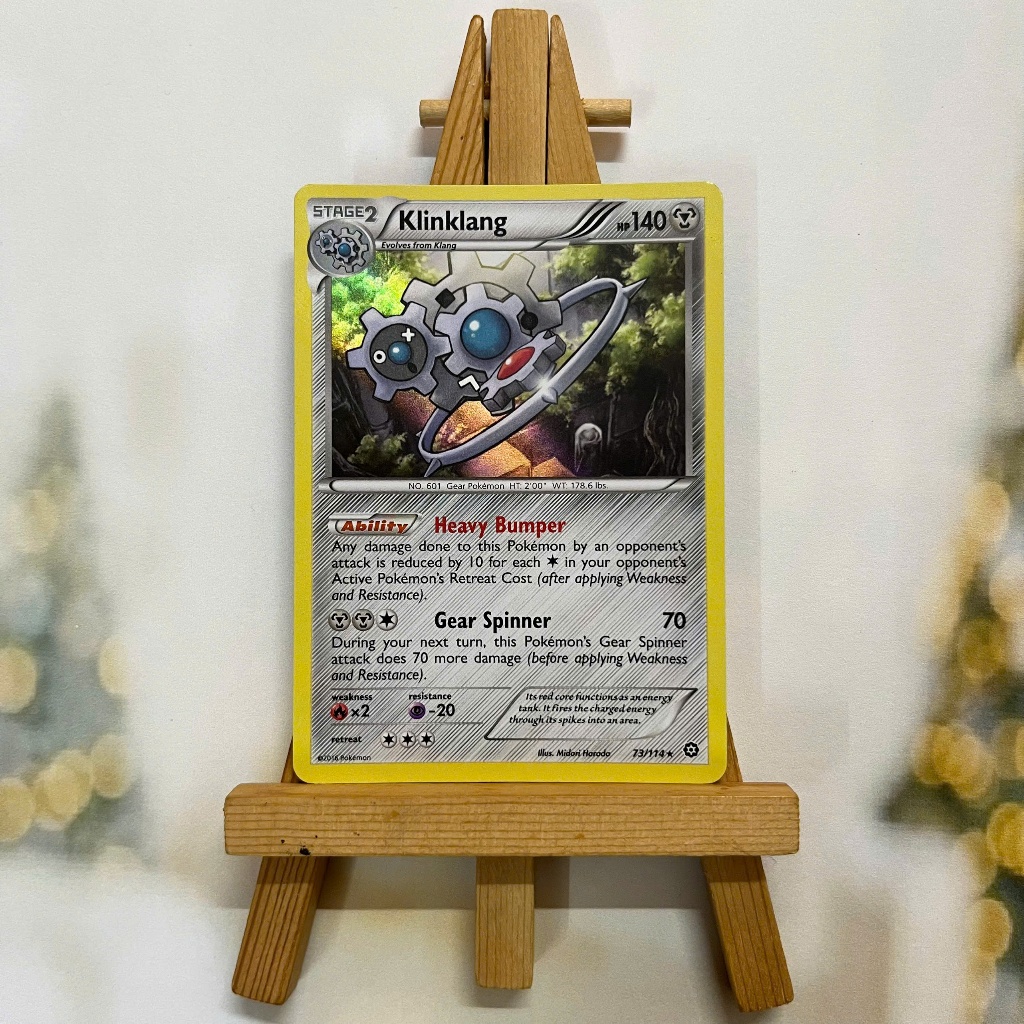 Thẻ hình Pokemon Klinklang 73/114 - Lá bài lẻ XY Steam Siege Holo Rare tiếng Anh chính hãng