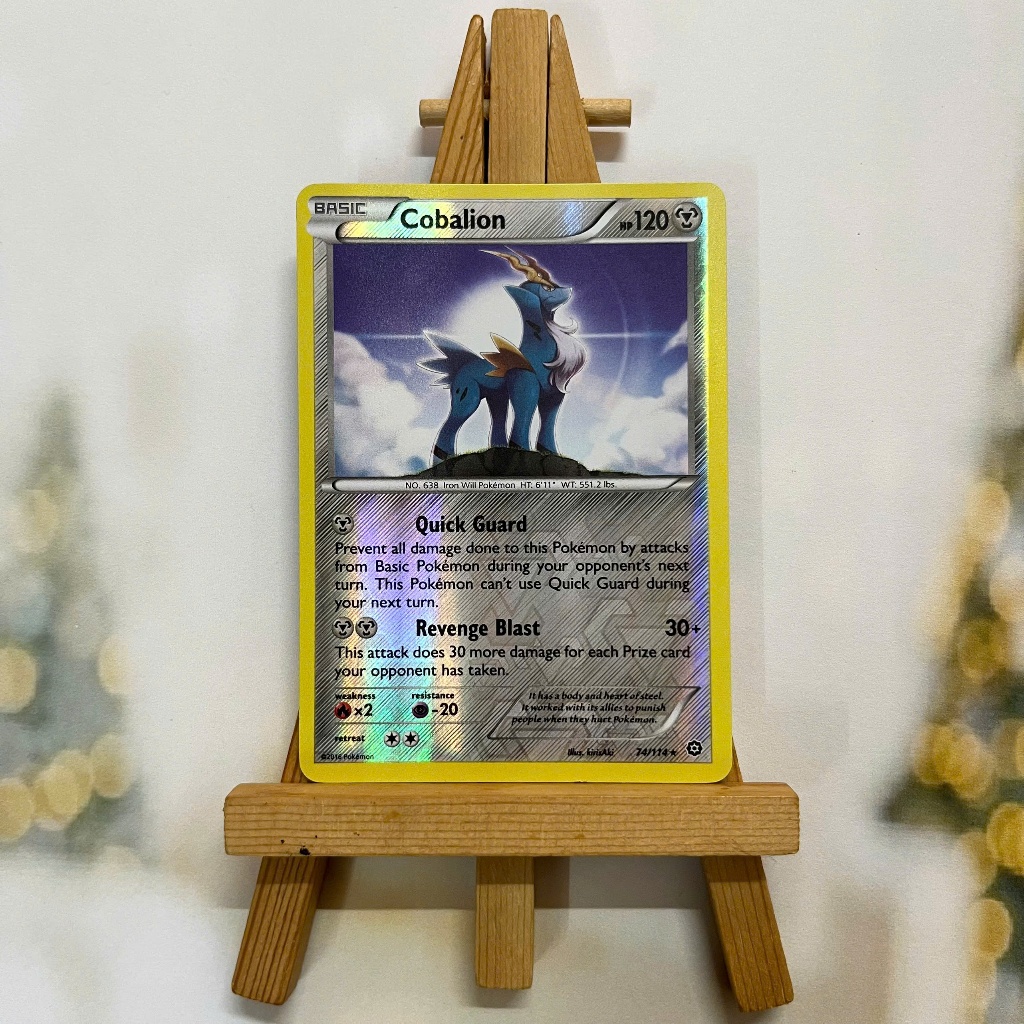 Thẻ hình Pokemon Cobalion 74/114 - Lá bài lẻ XY: Steam Siege Rare Reverse Holo tiếng Anh chính hãng