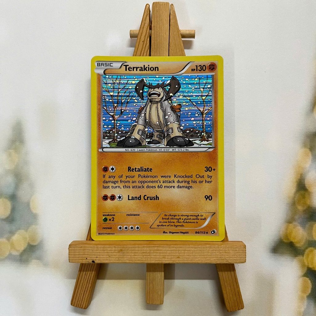 Thẻ hình Pokemon Terrakion 84/113 - Lá bài lẻ BW Legendary Treasures Holo Rare tiếng Anh chính hãng