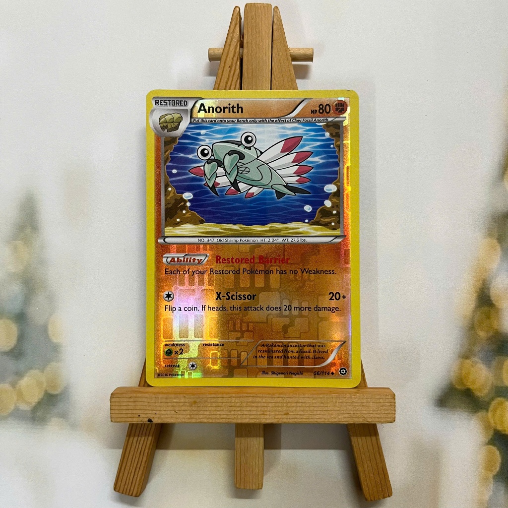 Thẻ hình Pokemon Anorith 56/114 - Lá bài lẻ XY: Steam Siege Uncommon Reverse Holo tiếng Anh chính hãng