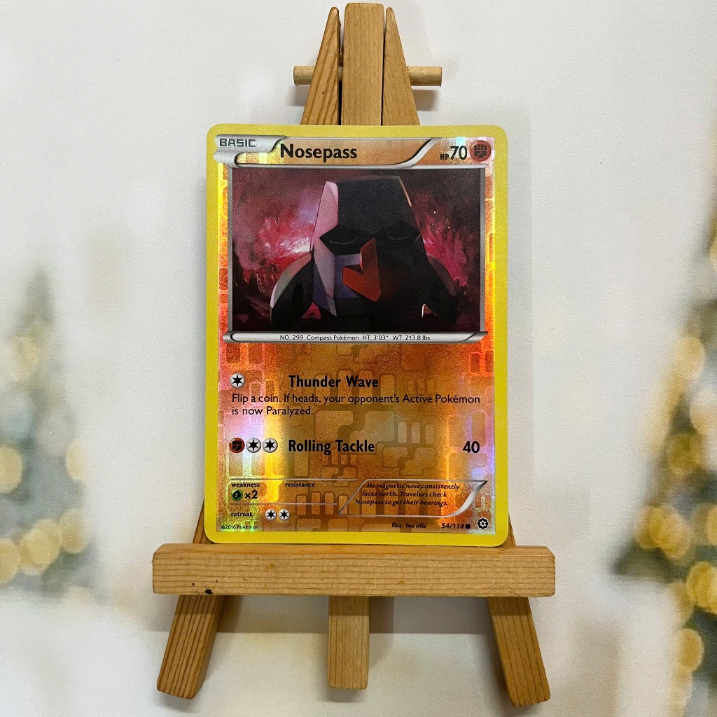 Thẻ hình Pokemon Nosepass 54/114 - Lá bài lẻ XY: Steam Siege Common Reverse Holo tiếng Anh chính hãng
