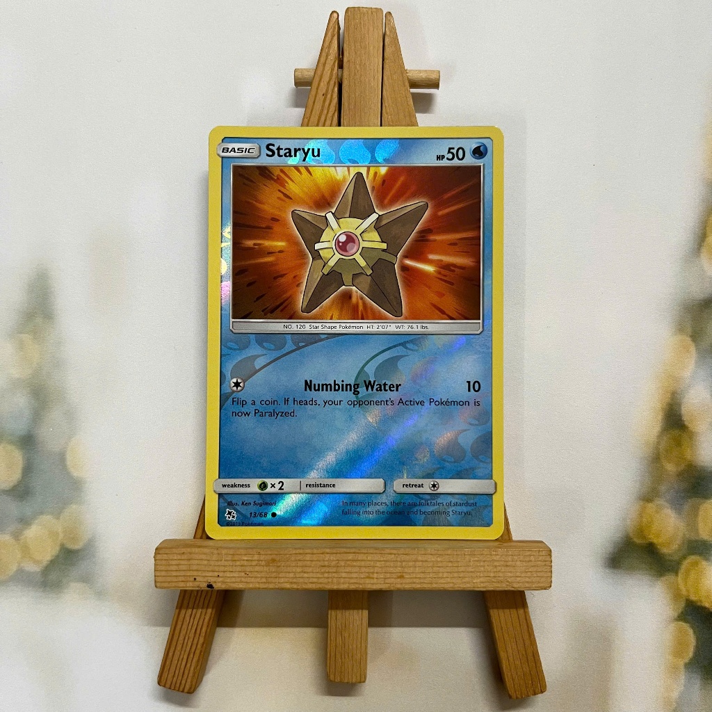 Thẻ hình Pokemon Staryu 13/68 - Lá bài lẻ Hidden Fates Common Reverse Holo tiếng Anh chính hãng