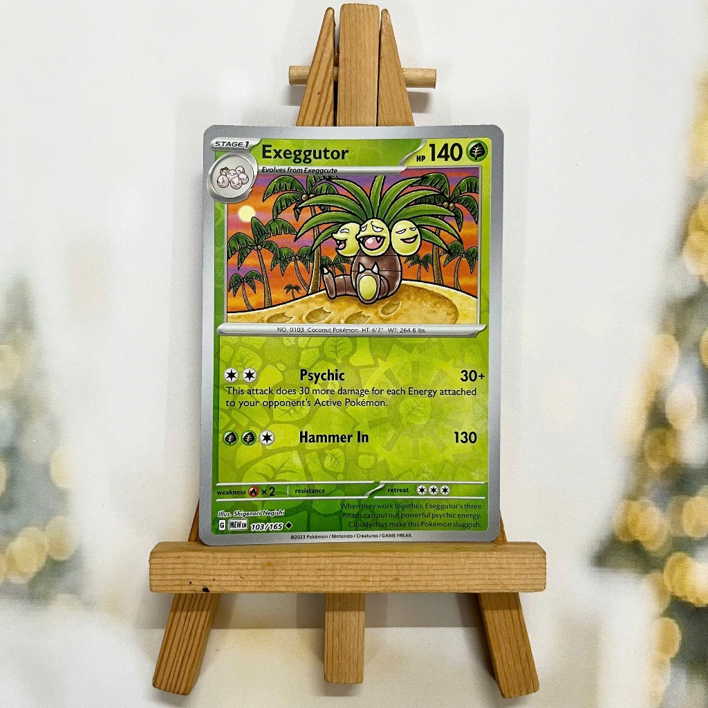 Thẻ hình Pokemon Exeggutor 103/165 - Lá bài lẻ Scarlet & Violet 151 Uncommon Reverse Holo tiếng Anh chính hãng