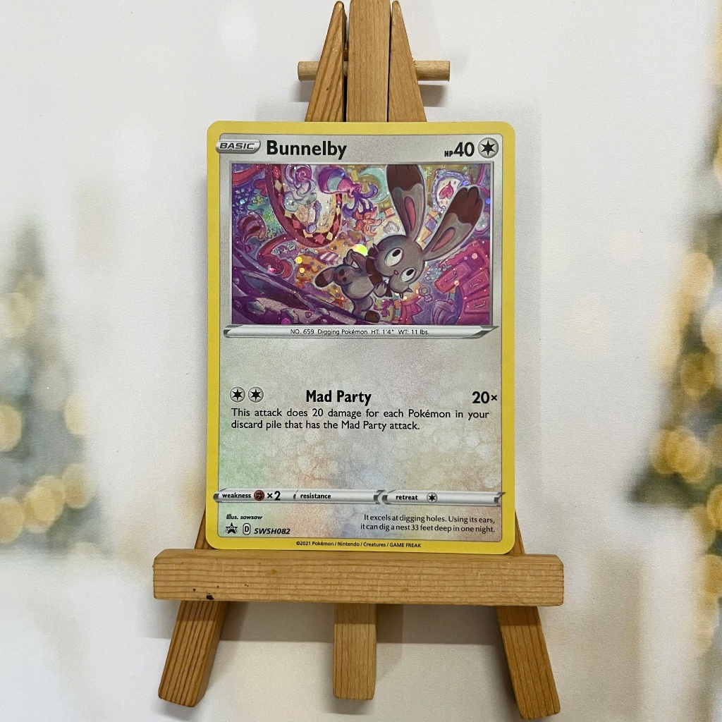 Thẻ hình Pokemon Bunnelby SWSH082 - Lá bài lẻ Sword & Shield Promo tiếng Anh chính hãng
