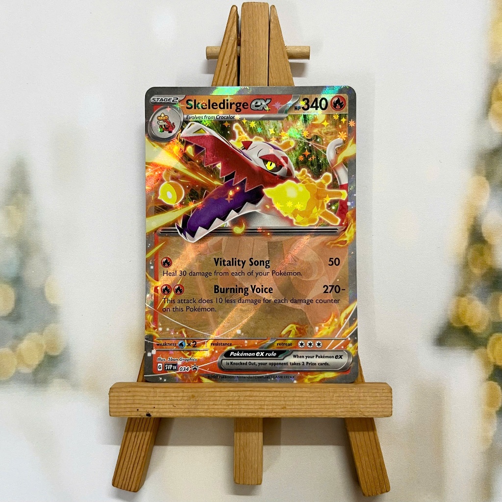 Thẻ hình Pokemon Skeledirge ex SVP034 - Lá bài lẻ Scarlet & Violet Promo tiếng Anh chính hãng