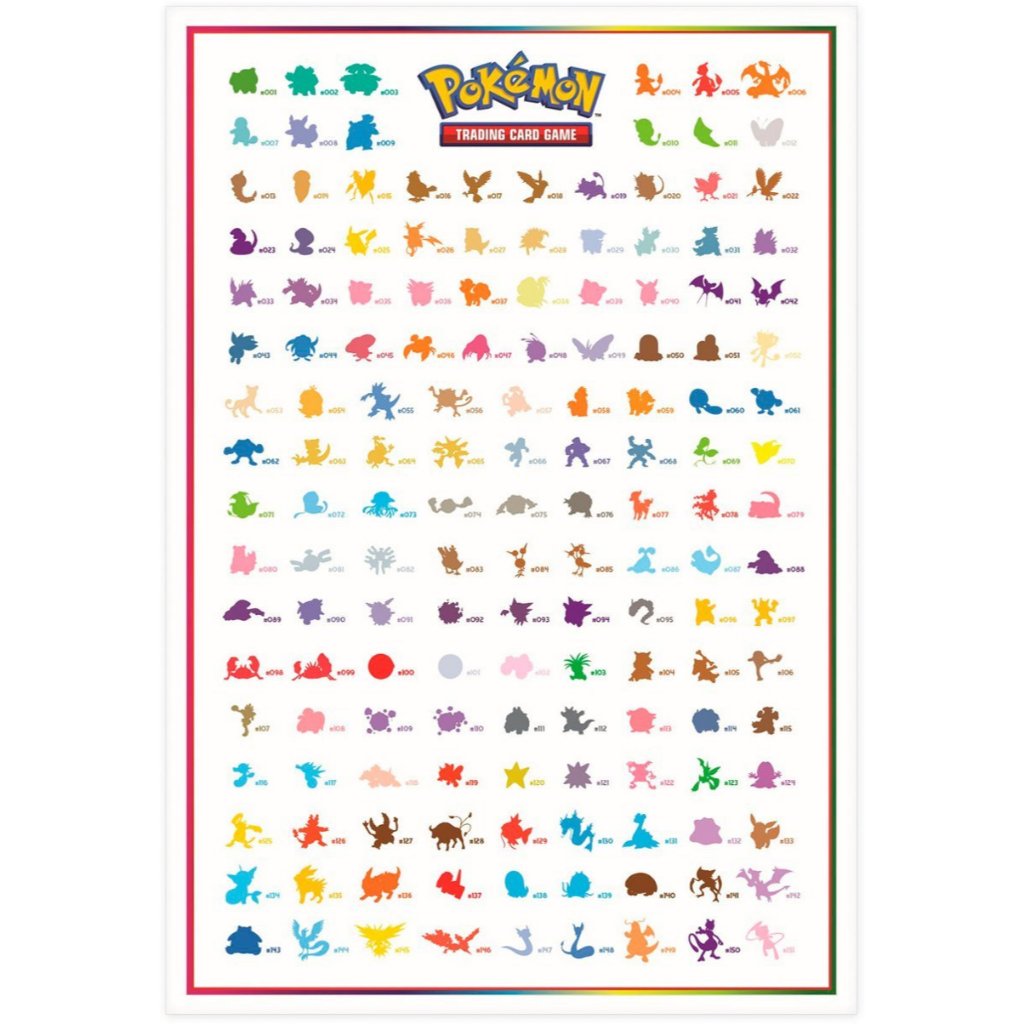 Tranh hình sưu tầm chủ đề Pokemon 151 - Scarlet & Violet Poster Collection chính hãng