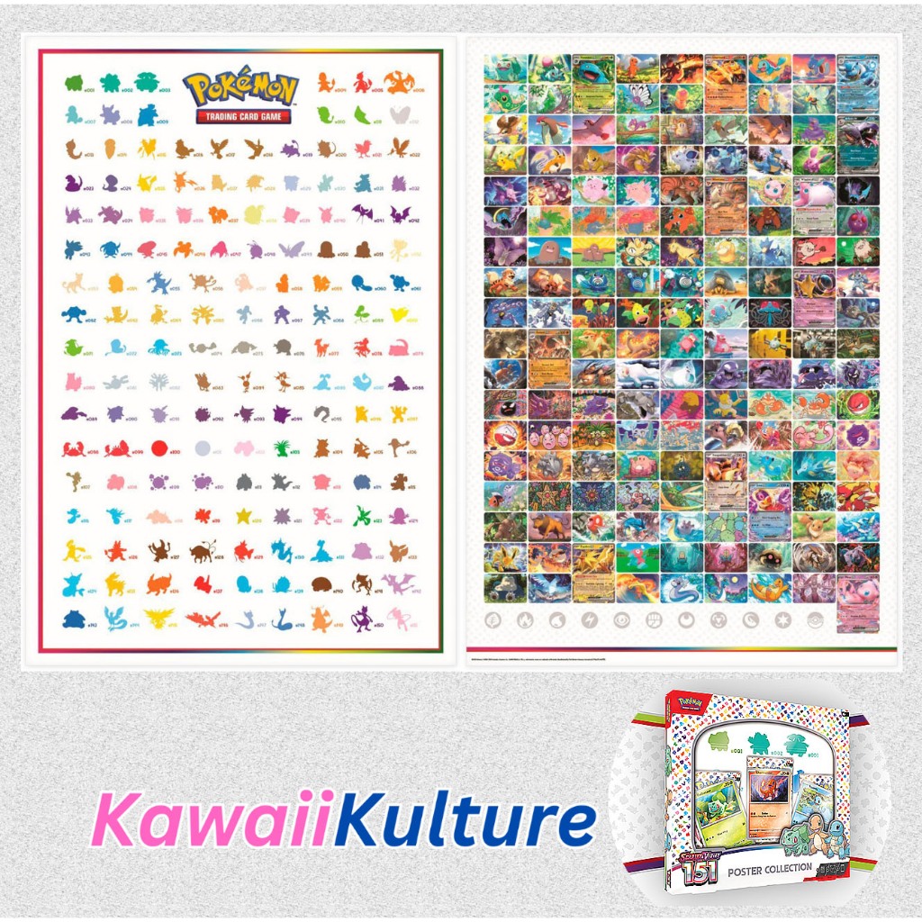 Tranh hình sưu tầm chủ đề Pokemon 151 - Scarlet & Violet Poster Collection chính hãng