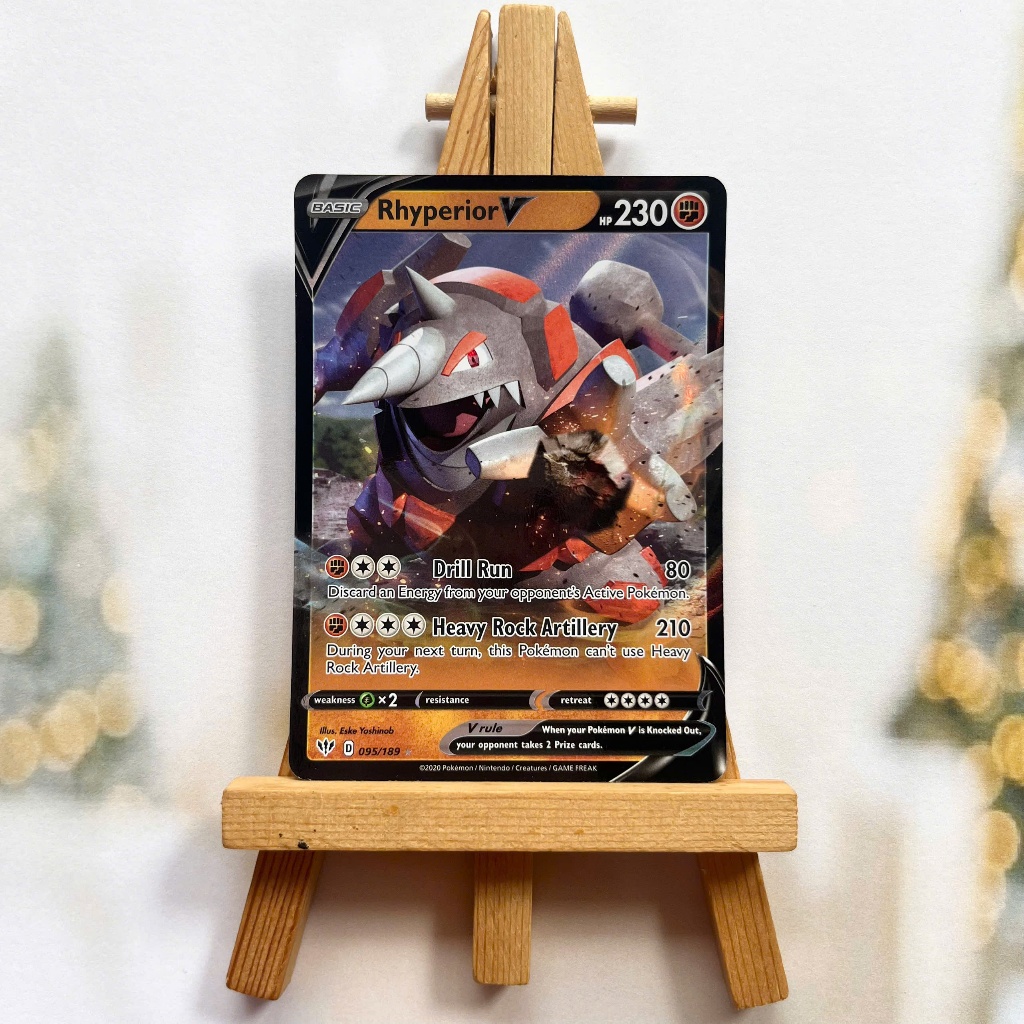 Thẻ hình Pokemon Rhyperior V 095/189 - Lá bài lẻ Darkness Ablaze Ultra Rare tiếng Anh chính hãng