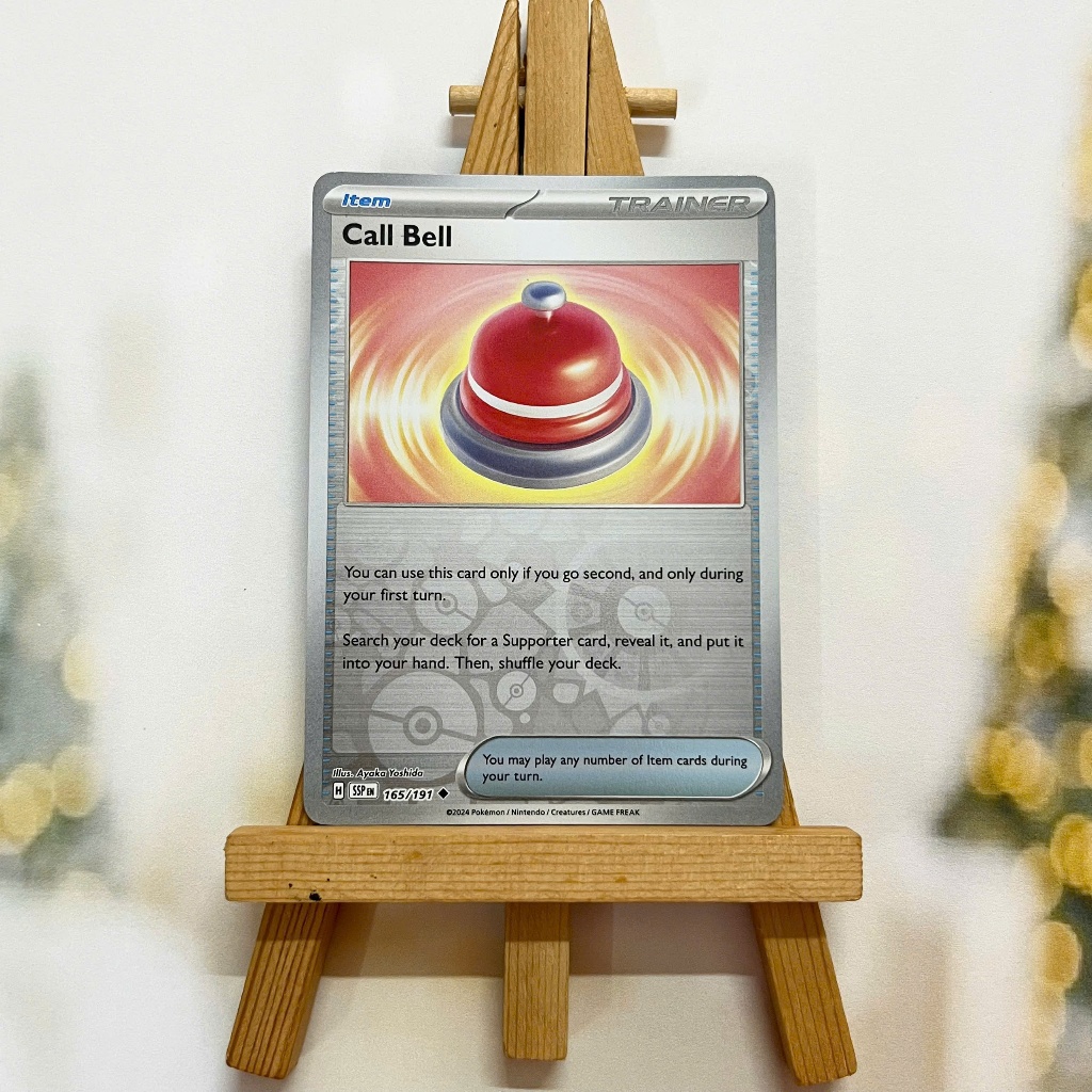 Thẻ hình Pokemon Call Bell 165/191 - Lá bài lẻ Surging Sparks Uncommon Reverse Holo tiếng Anh chính hãng