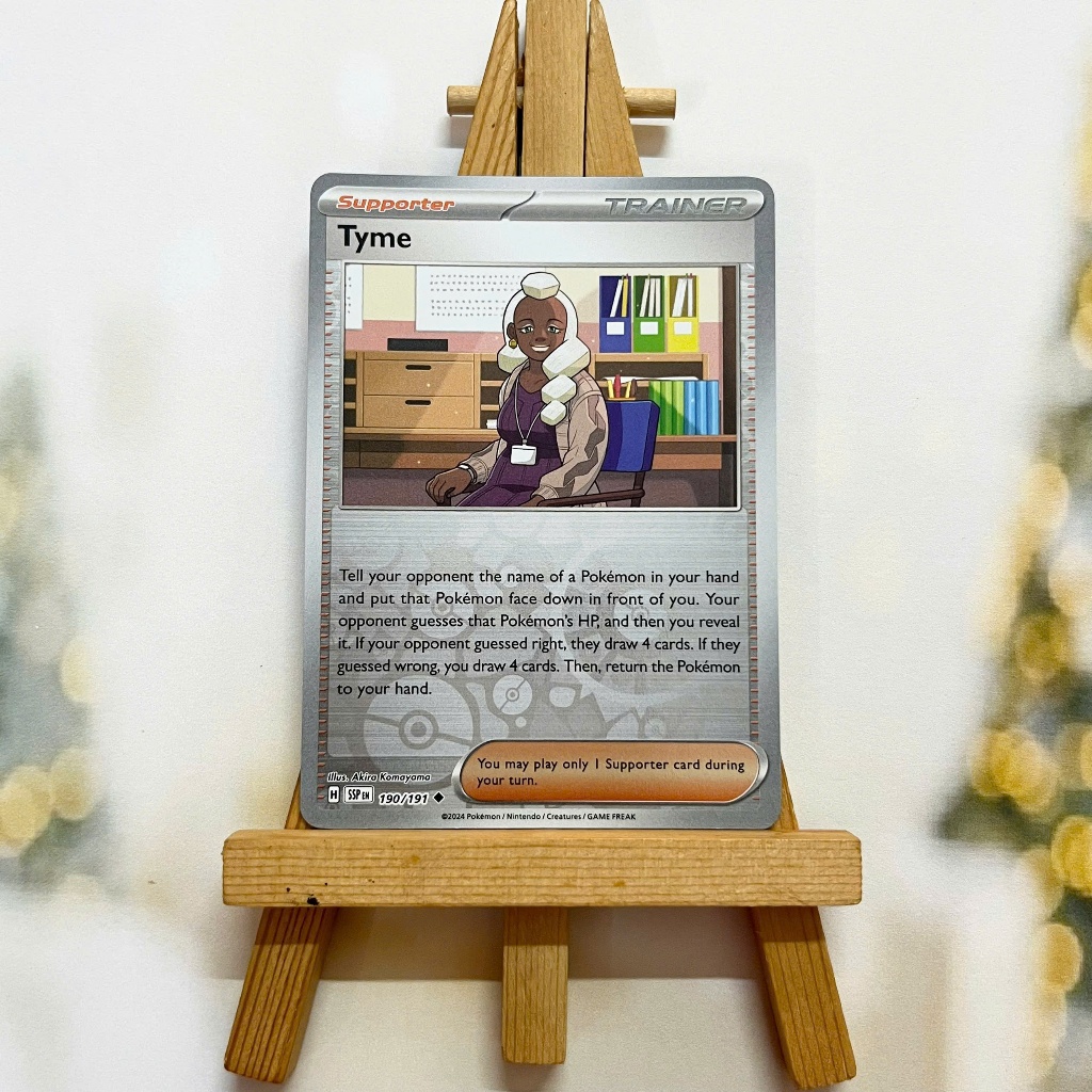 Thẻ hình Pokemon Tyme 190/191 - Lá bài lẻ Surging Sparks Uncommon Reverse Holo tiếng Anh chính hãng