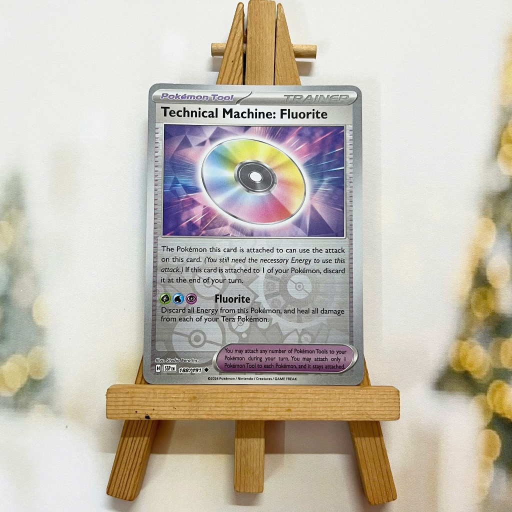 Thẻ hình Pokemon Technical Machine: Fluorite 188/191 - Lá bài lẻ Surging Sparks Reverse Holo tiếng Anh chính hãng