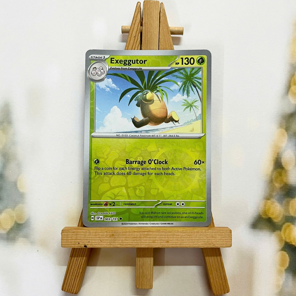 Thẻ hình Pokemon Exeggutor 003/191 - Lá bài lẻ Surging Sparks Uncommon Reverse Holo tiếng Anh chính hãng