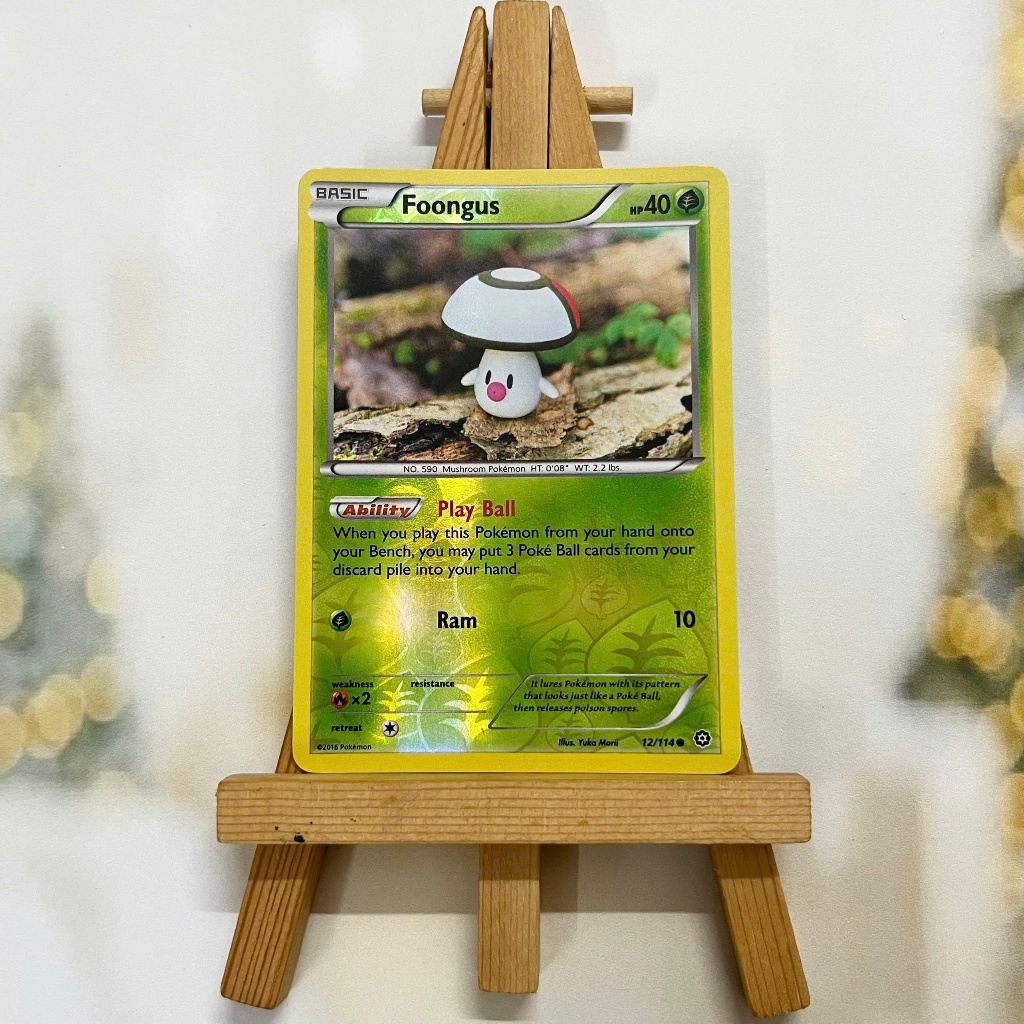 Thẻ hình Pokemon Foongus 12/114 - Lá bài lẻ XY: Steam Siege Common Reverse Holo tiếng Anh chính hãng