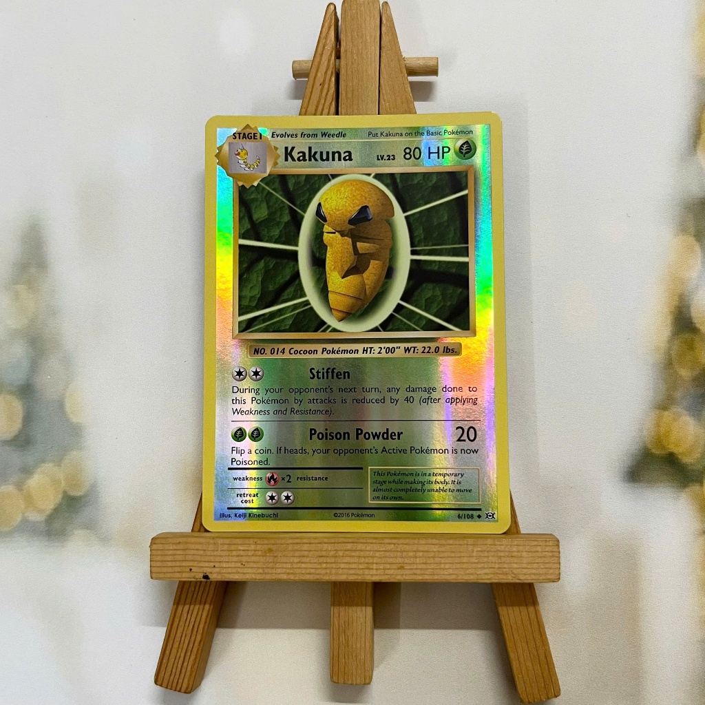 Thẻ hình Pokemon Kakuna 6/108 - Lá bài lẻ XY: Evolutions Uncommon Reverse Holo tiếng Anh chính hãng