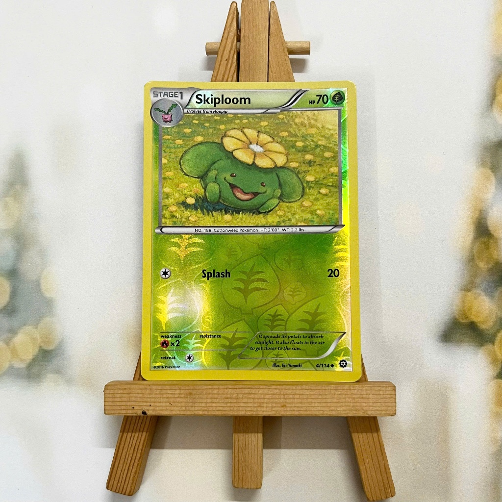 Thẻ hình Pokemon Skiploom 4/114 - Lá bài lẻ XY Steam Siege Uncommon Reverse Holo tiếng Anh chính hãng