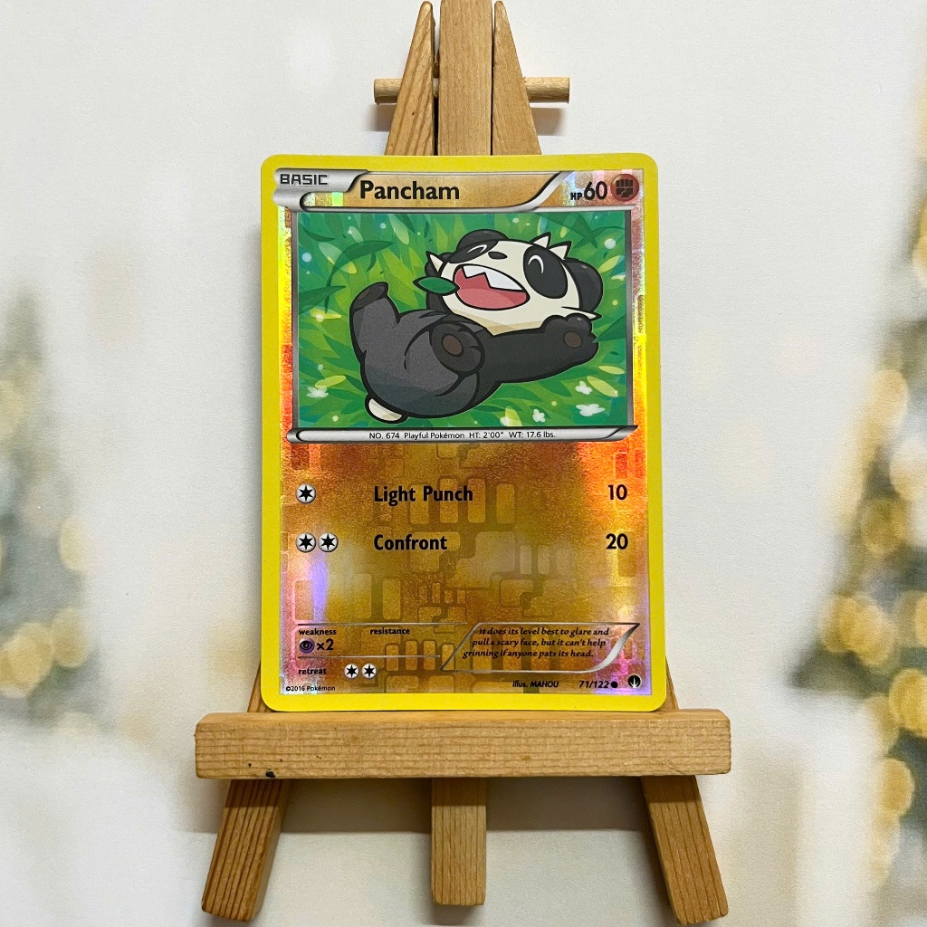 Thẻ hình Pokemon Pancham 71/122 - Lá bài lẻ XY Breakpoint Common Reverse Holo tiếng Anh chính hãng
