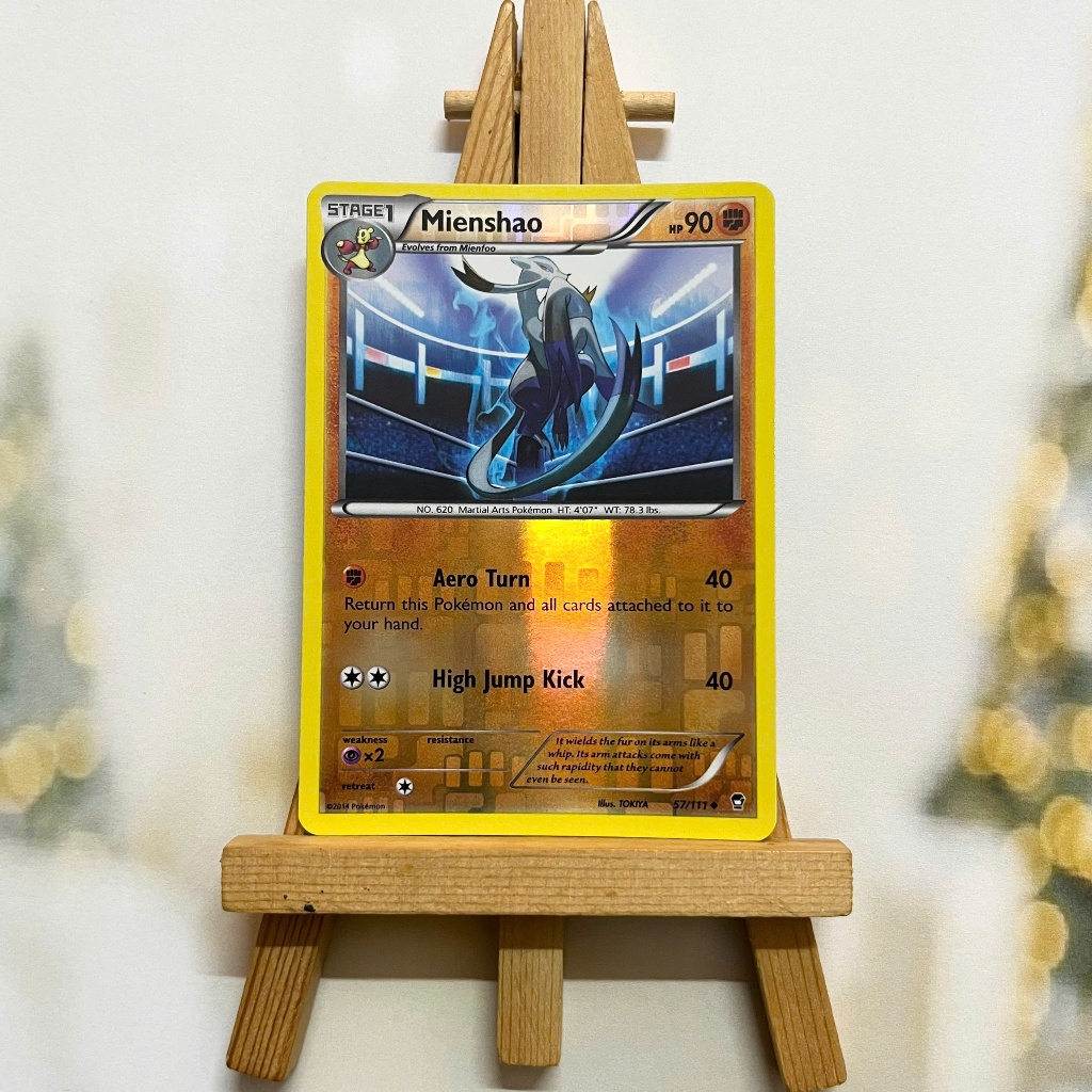 Thẻ hình Pokemon Mienshao 57/111 - Lá bài lẻ XY Furious Fists Uncommon Reverse Holo tiếng Anh chính hãng