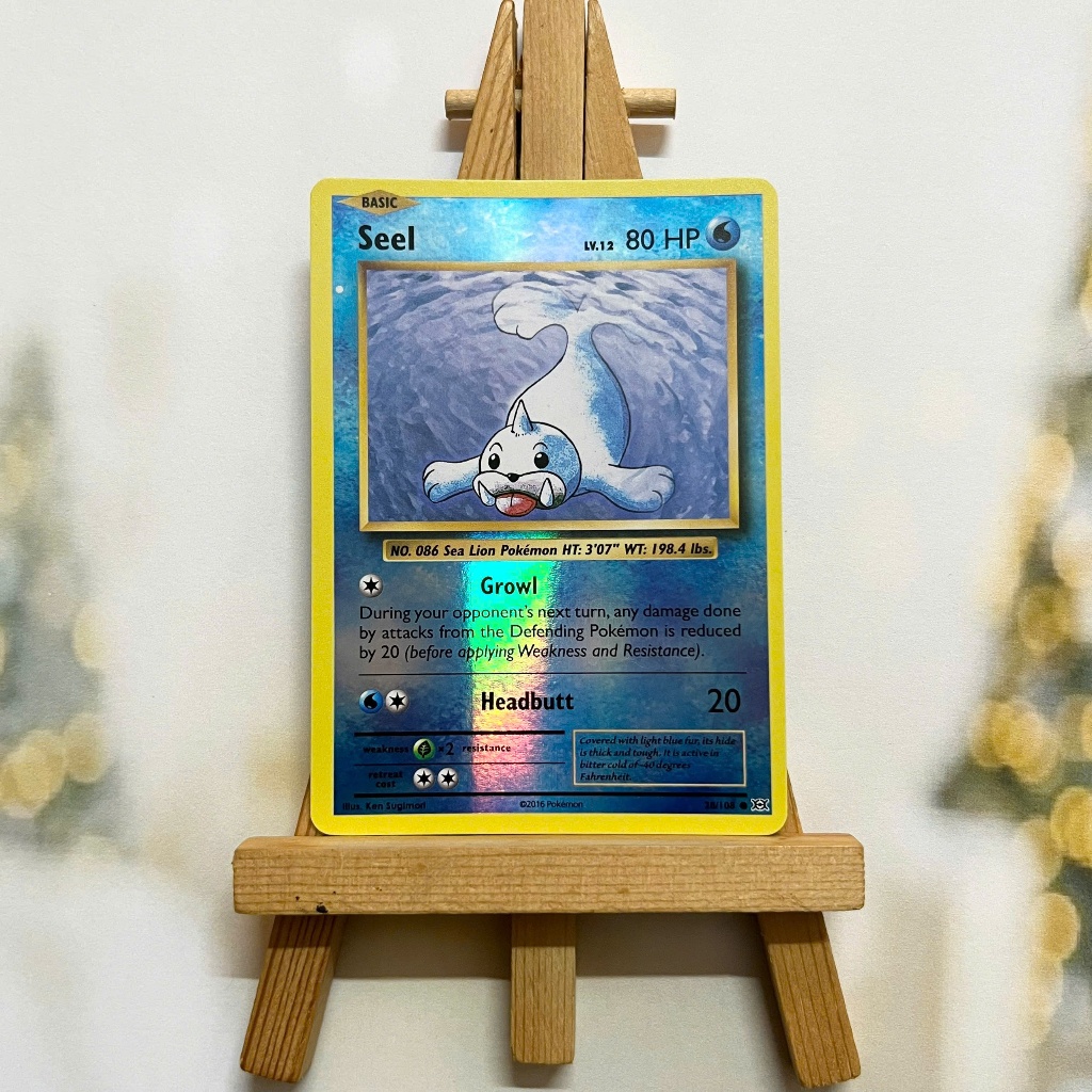 Thẻ hình Pokemon Seel 28/108 - Lá bài lẻ XY Evolutions Common Reverse Holo tiếng Anh chính hãng