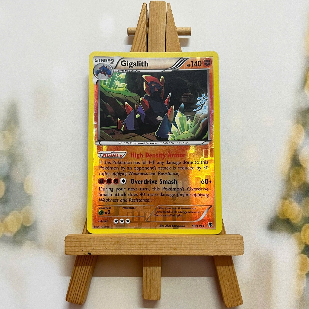 Thẻ hình Pokemon Gigalith 50/119 - Lá bài lẻ XY Phantom Forces Rare Reverse Holo tiếng Anh chính hãng