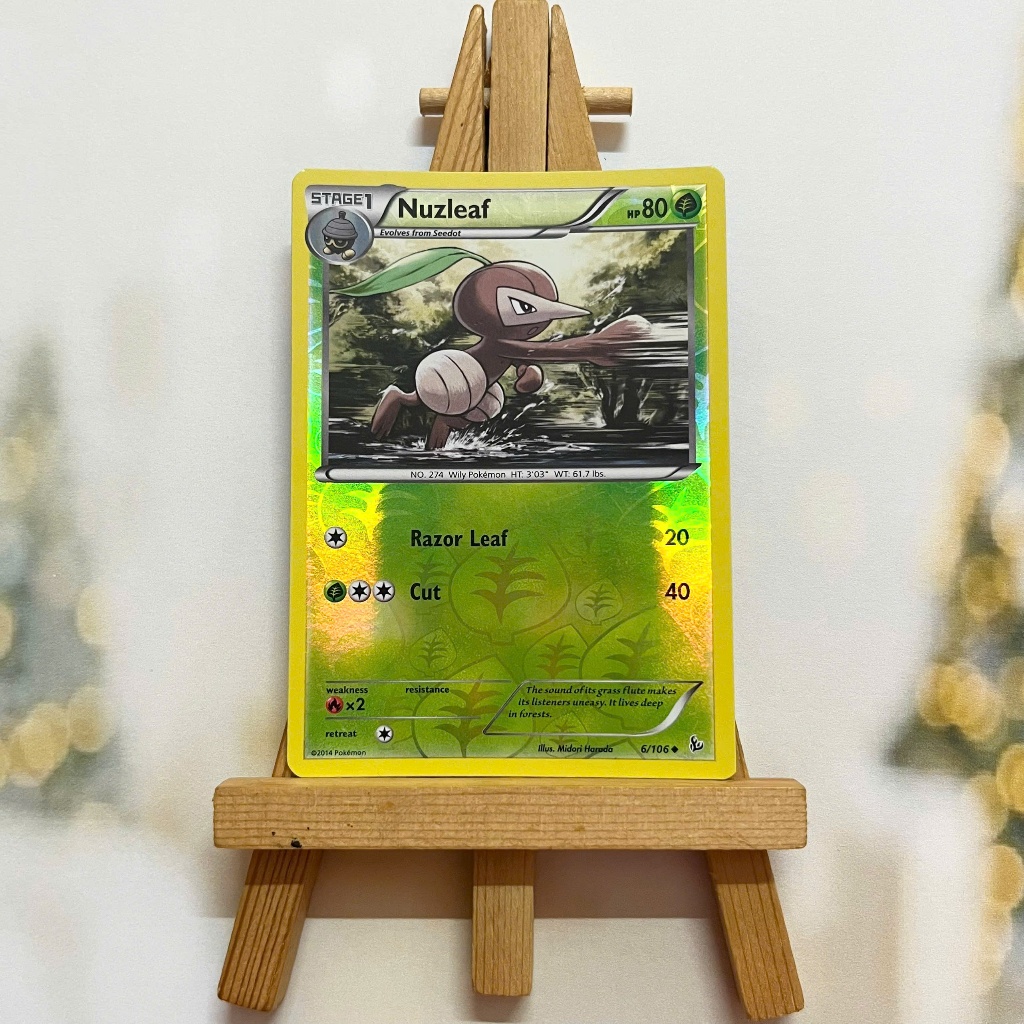 Thẻ hình Pokemon Nuzleaf 6/106 - Lá bài lẻ XY Flashfire Uncommon Reverse Holo tiếng Anh chính hãng