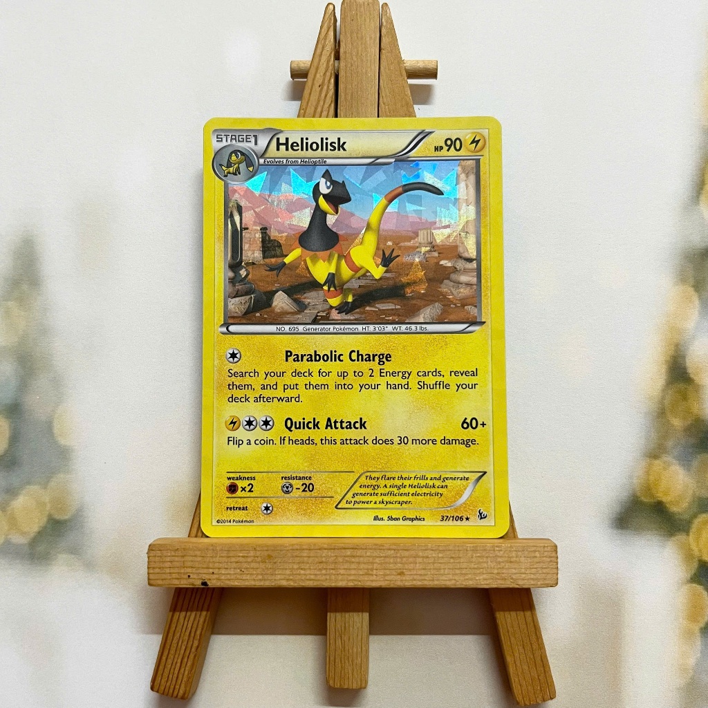 Thẻ hình Pokemon Heliolisk 37/106 - Lá bài lẻ XY Flashfire Holo Rare tiếng Anh chính hãng