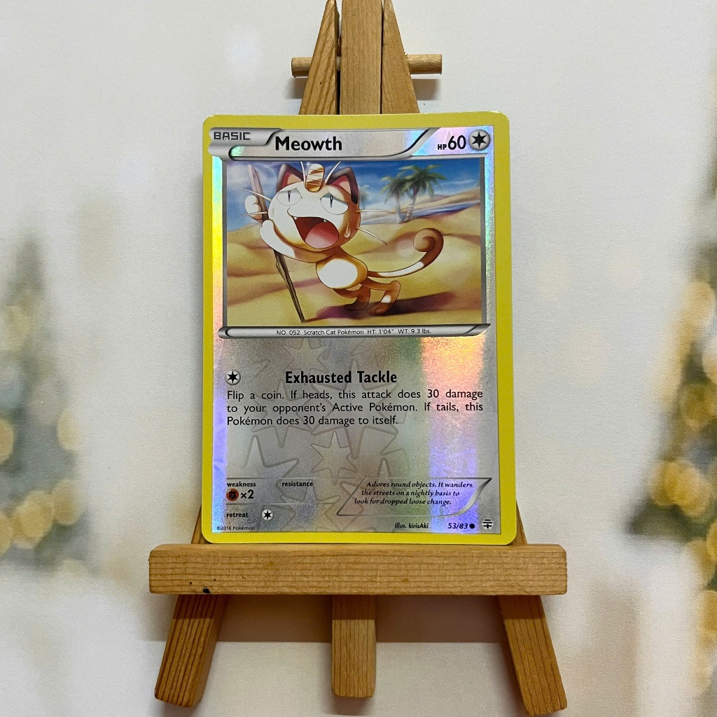 Thẻ hình Pokemon Meowth 53/83 - Lá bài lẻ 20th Generations Common Reverse Holo tiếng Anh chính hãng