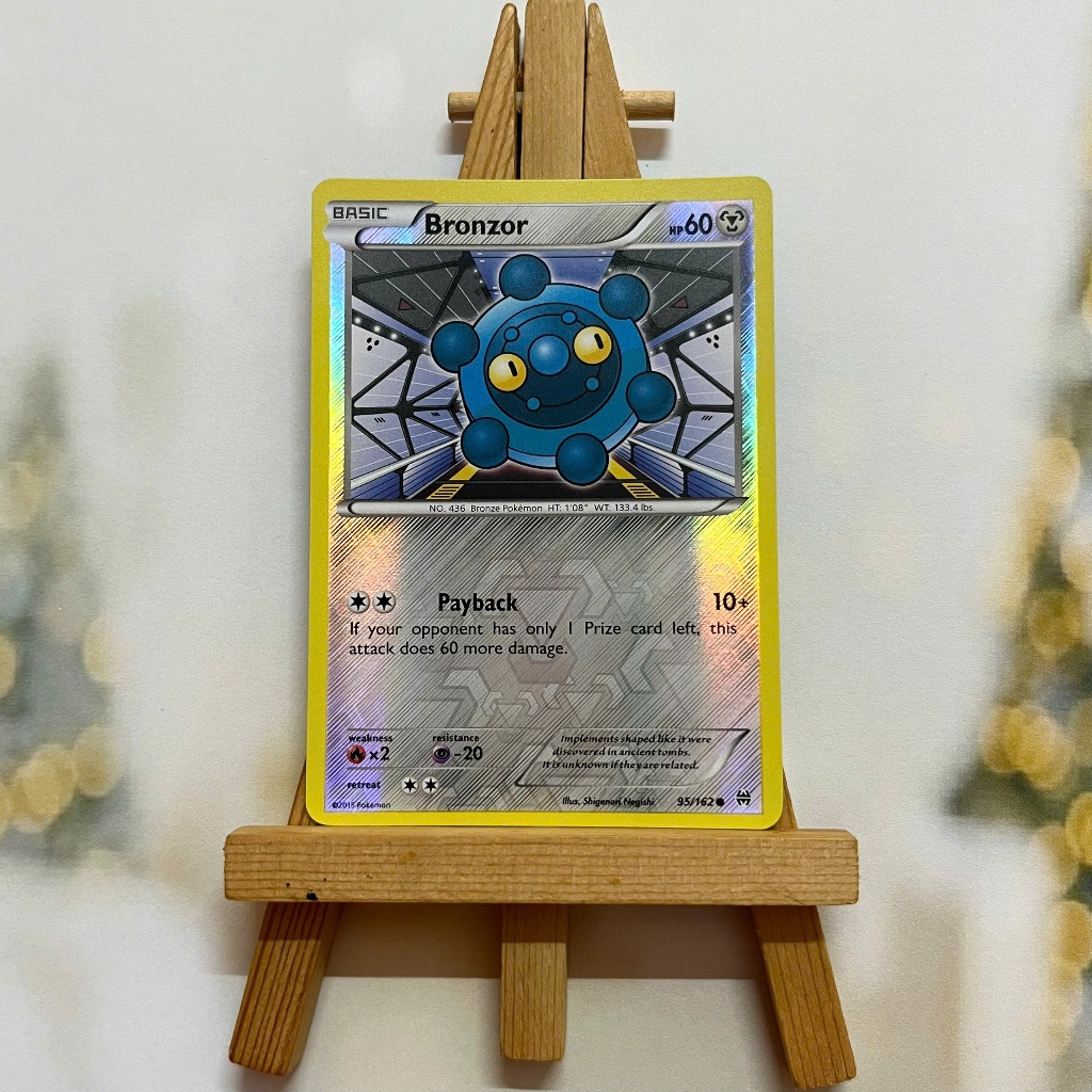 Thẻ hình Pokemon Bronzor 95/162 - Lá bài lẻ XY Breakthrough Common Reverse Holo tiếng Anh chính hãng