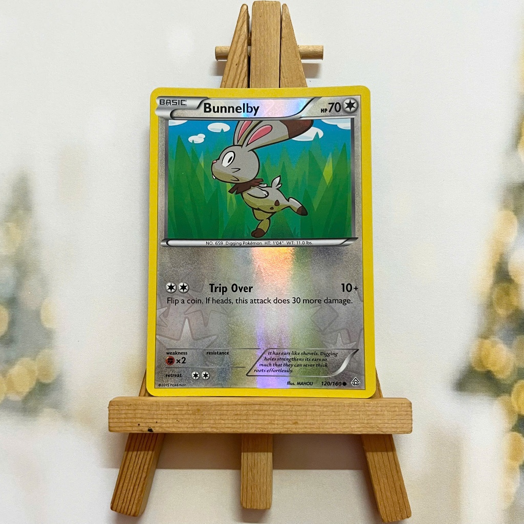 Thẻ hình Pokemon Bunnelby 120/160 - Lá bài lẻ XY Primal Clash Common Reverse Holo tiếng Anh chính hãng