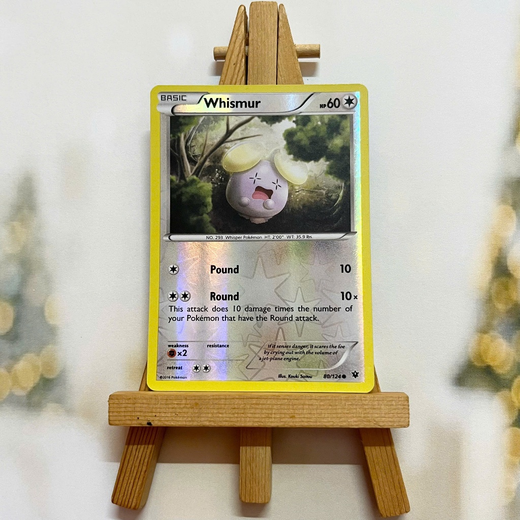 Thẻ hình Pokemon Whismur 80/124 - Lá bài lẻ XY Fates Collide Common Reverse Holo tiếng Anh chính hãng