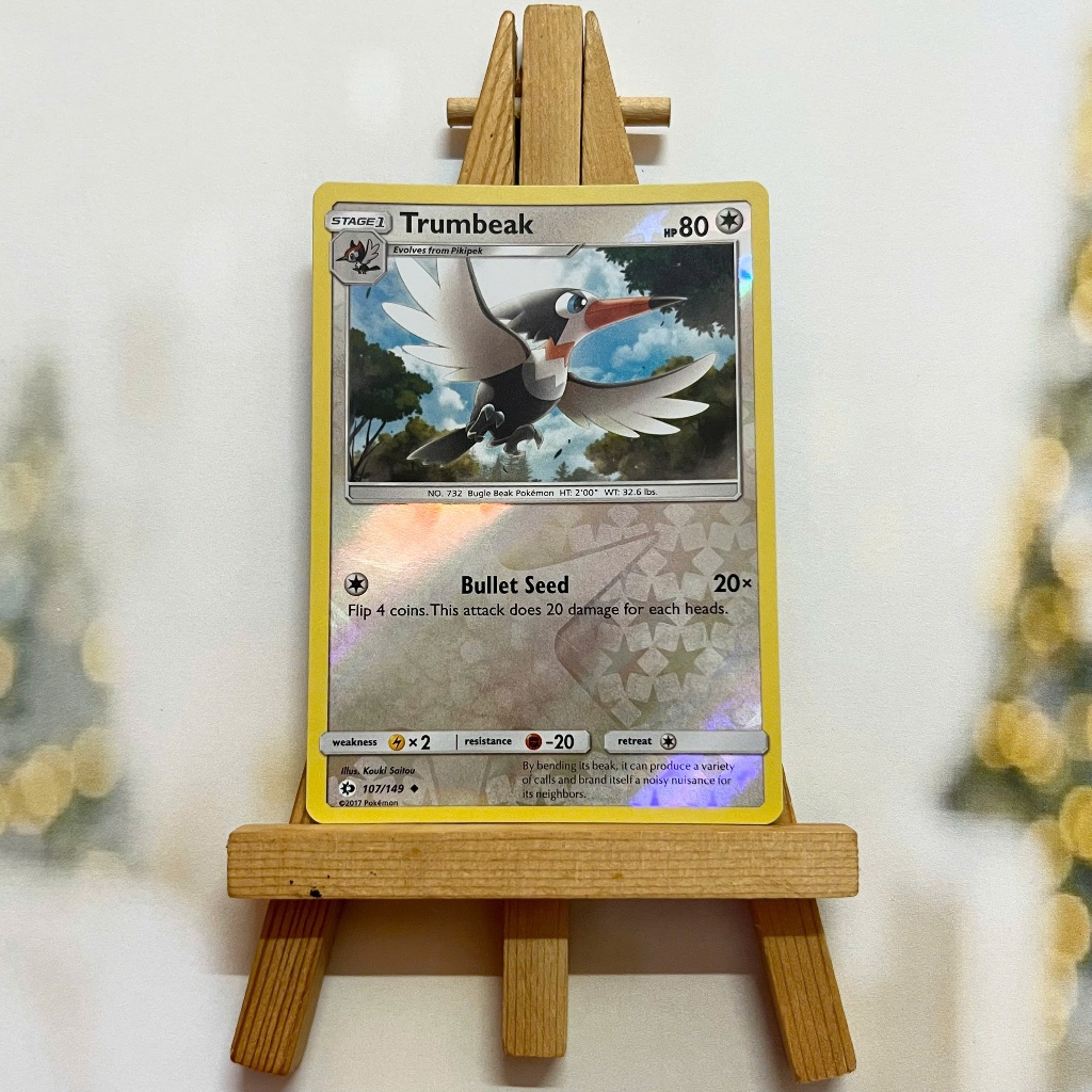 Thẻ hình Pokemon Trumbeak 107/149 - Lá bài lẻ Sun & Moon Base Set Uncommon Reverse Holo tiếng Anh chính hãng