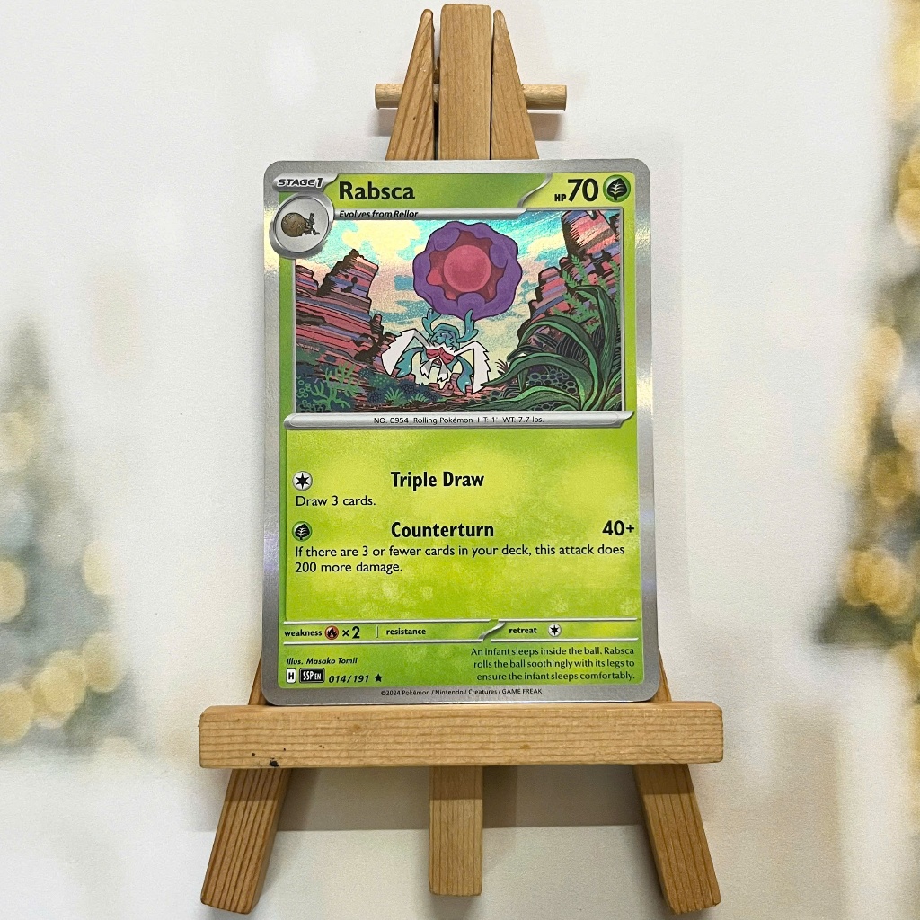 Thẻ hình Pokemon Rabsca 014/191 - Lá bài lẻ Surging Sparks Reverse Holo Rare tiếng Anh chính hãng