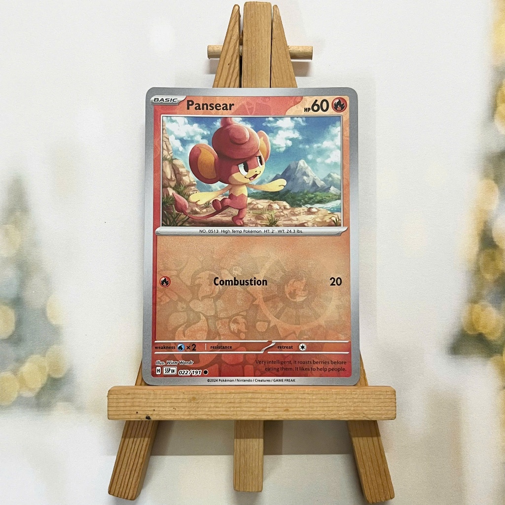 Thẻ hình Pokemon Pansear 022/191 - Lá bài lẻ Surging Sparks Common Reverse Holo tiếng Anh chính hãng