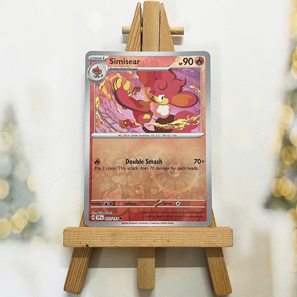 Thẻ hình Pokemon Simisear 023/191 - Lá bài lẻ Surging Sparks Common Reverse Holo tiếng Anh chính hãng