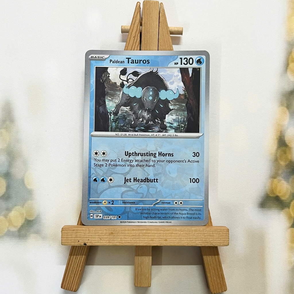 Thẻ hình Pokemon Paldean Tauros 039/191 - Lá bài lẻ Surging Sparks Uncommon Reverse Holo tiếng Anh chính hãng