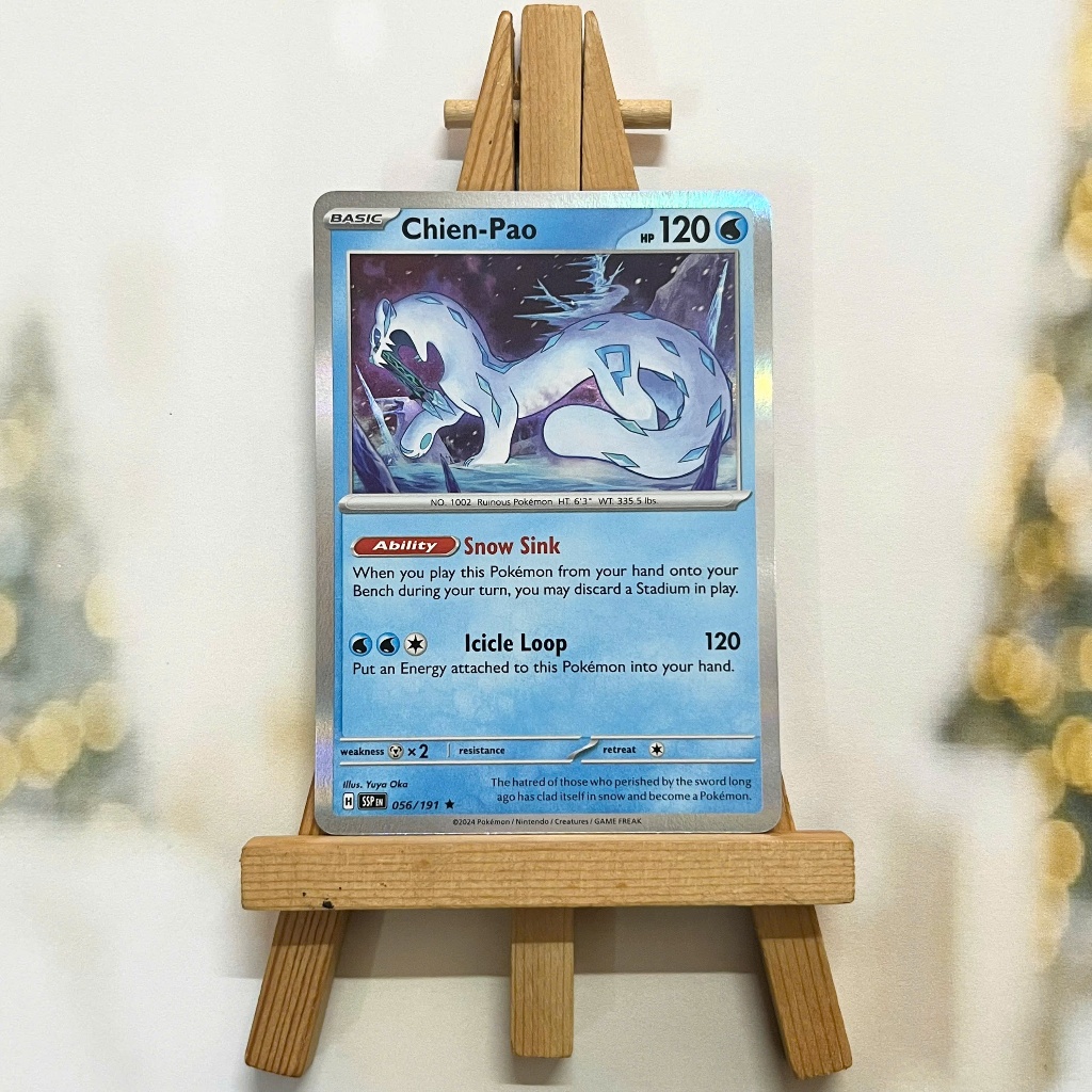 Thẻ hình Pokemon Chien-Pao 056/191 - Lá bài lẻ Surging Sparks Reverse Holo Rare tiếng Anh chính hãng