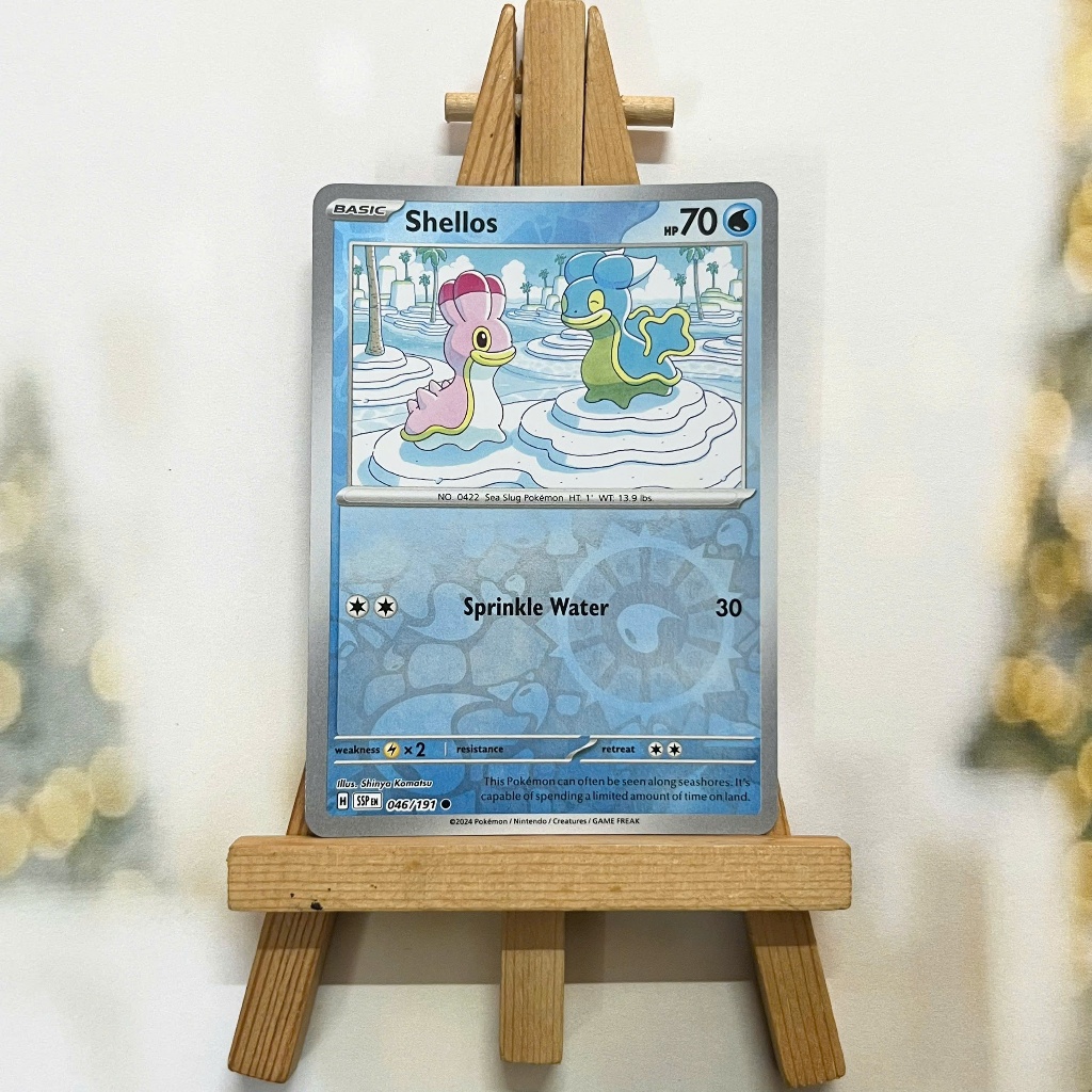 Thẻ hình Pokemon Shellos 046/191 - Lá bài lẻ Surging Sparks Common Reverse Holo tiếng Anh chính hãng