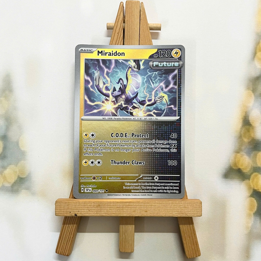 Thẻ hình Pokemon Miraidon 069/191 - Lá bài lẻ Surging Sparks Uncommon Reverse Holo tiếng Anh chính hãng