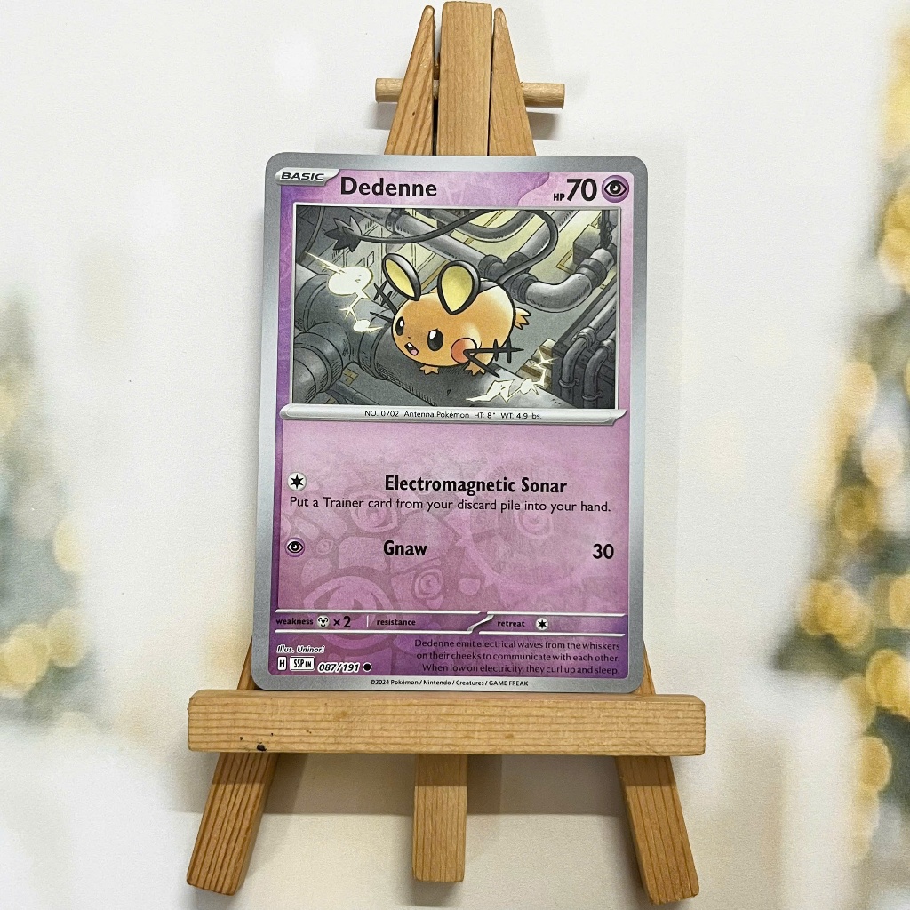 Thẻ hình Pokemon Dedenne 087/191 - Lá bài lẻ Surging Sparks Common Reverse Holo tiếng Anh chính hãng
